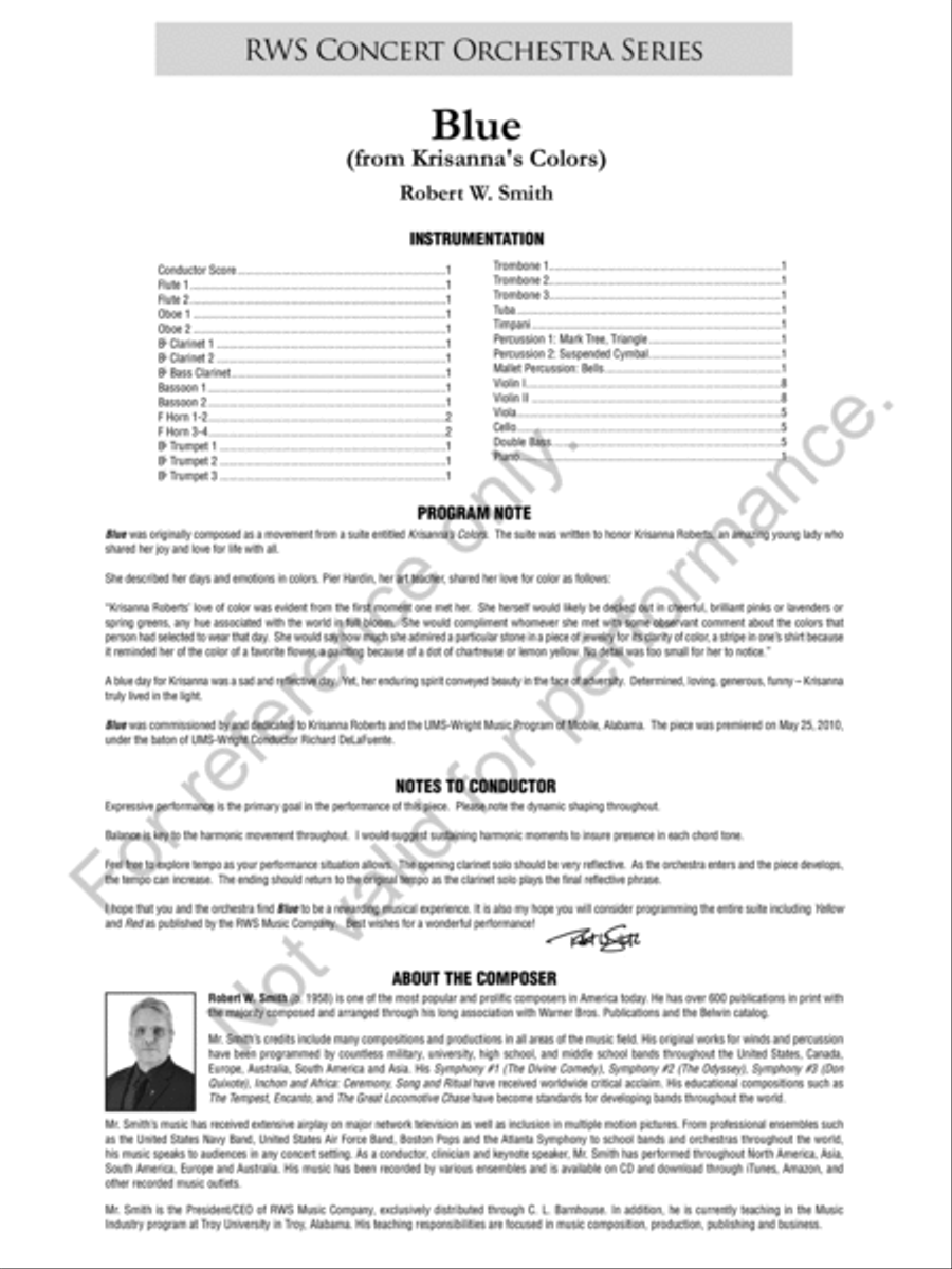 Blue Blue Concert Band scores gallery preview page 3