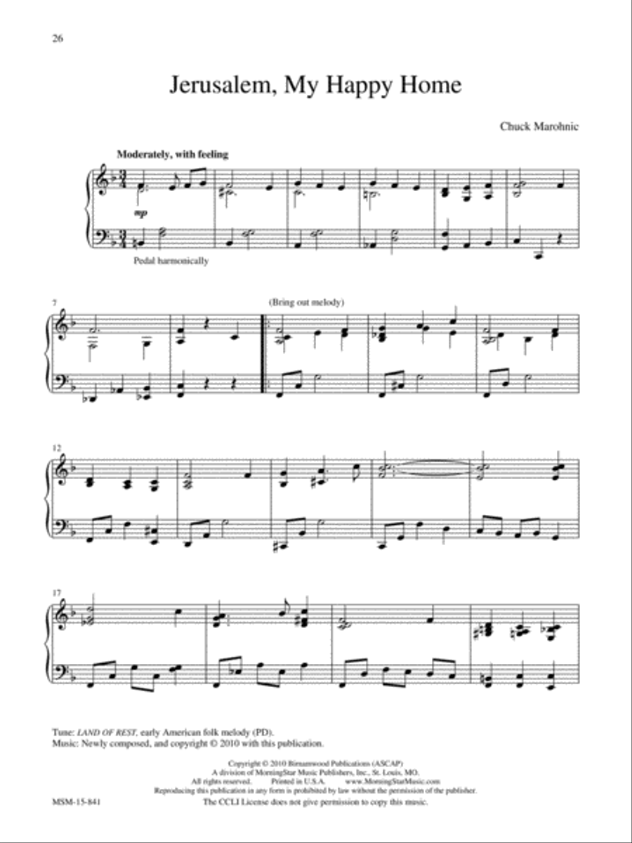 Just a Closer Walk Piano Solo scores gallery preview page 9
