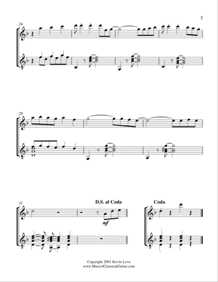 Chocolate (Flute and Guitar) - Score and Parts Flute scores gallery preview page 3