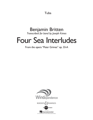 Book cover for Four Sea Interludes (from the opera "Peter Grimes") - Tuba