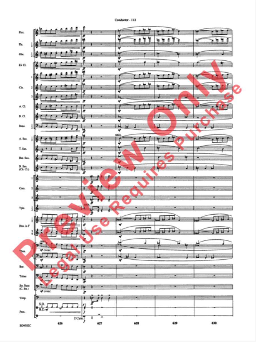 Symphony No. 3 for Band Concert Band scores gallery preview page 115