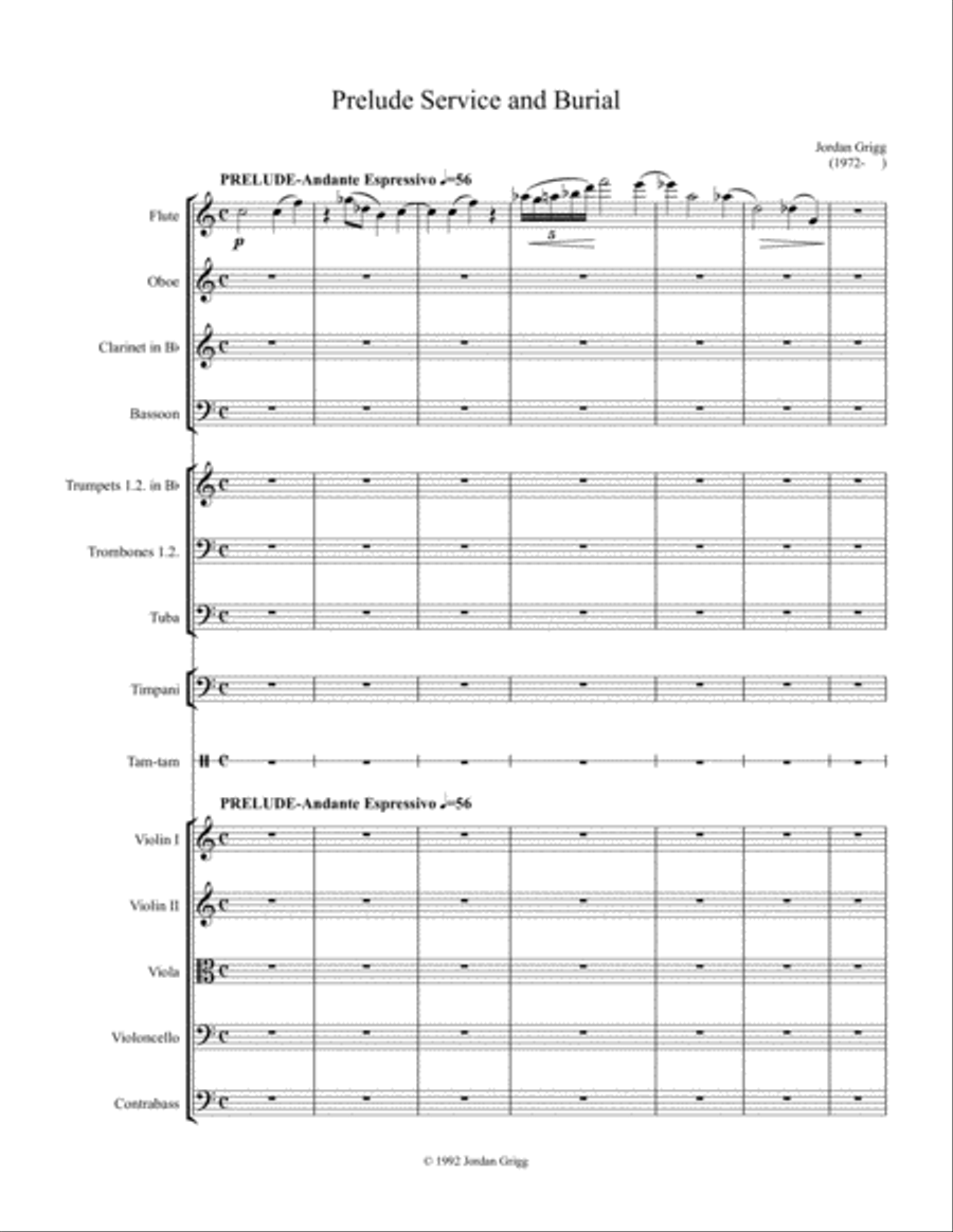 Prelude Service and Burial Large Ensemble scores gallery preview page 2