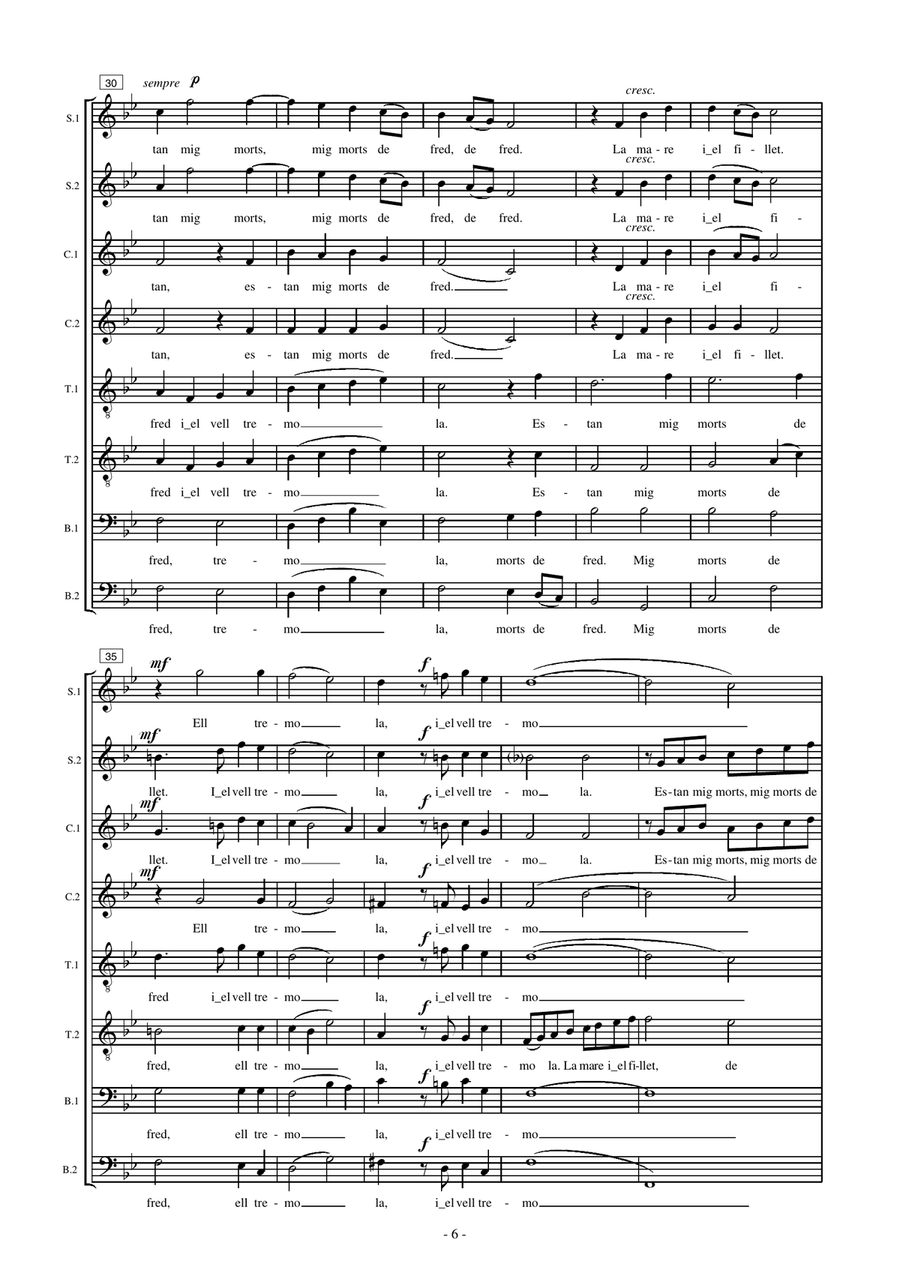 Les dotze van tocant. El dimoni escuat 4-Part scores gallery preview page 6