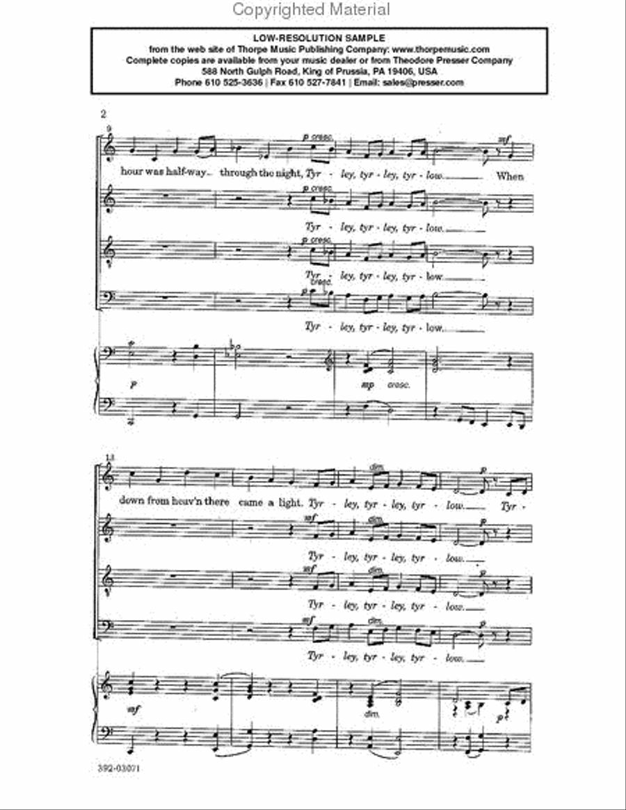 Tyrley, Tyrlow 4-Part scores gallery preview page 3