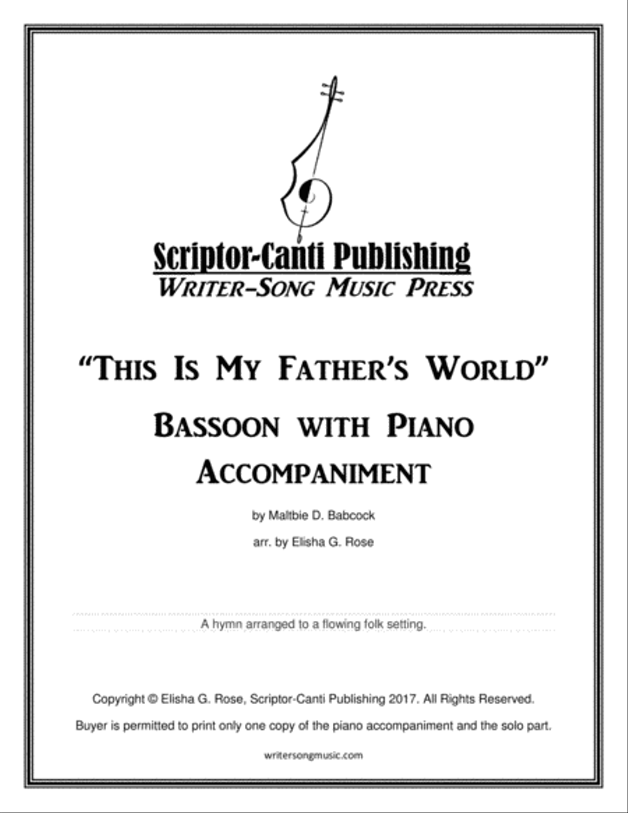This Is My Father's World - Bassoon Small Ensemble scores gallery preview page 1