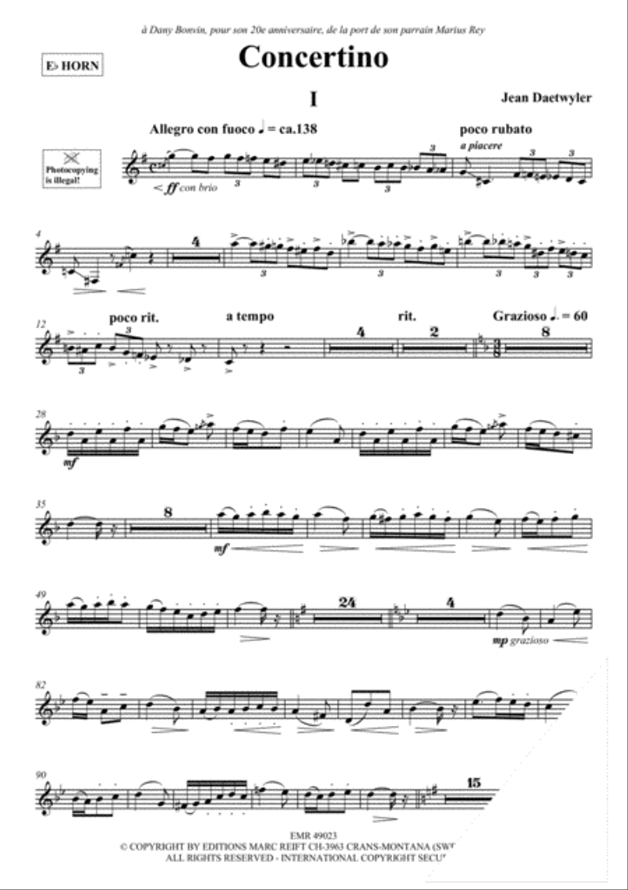 Concertino Horn scores gallery preview page 3