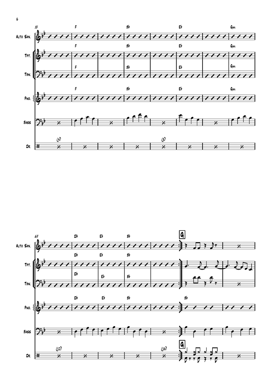 Dance With Me Tonight Small Ensemble scores gallery preview page 6