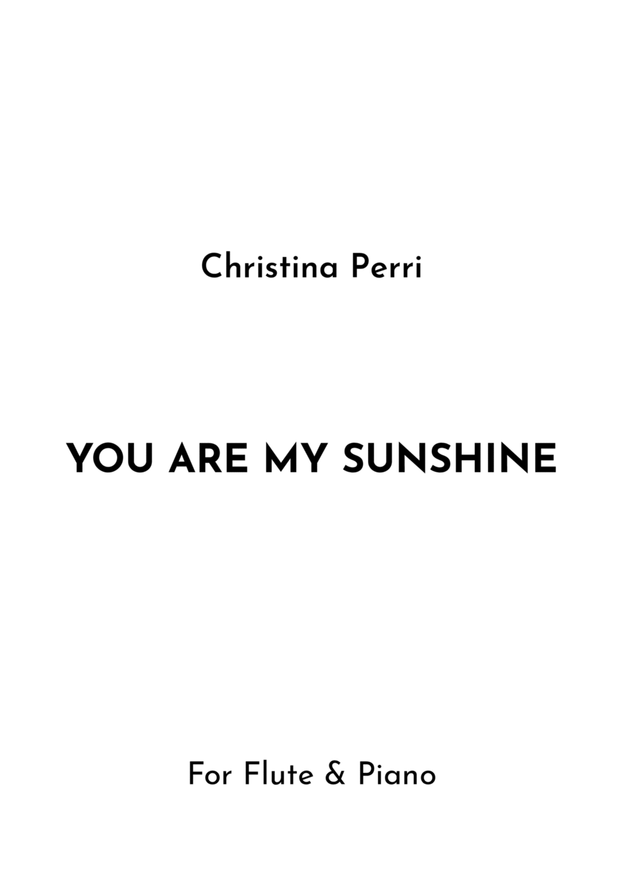 You Are My Sunshine You Are My Sunshine Flute Solo scores gallery preview page 1