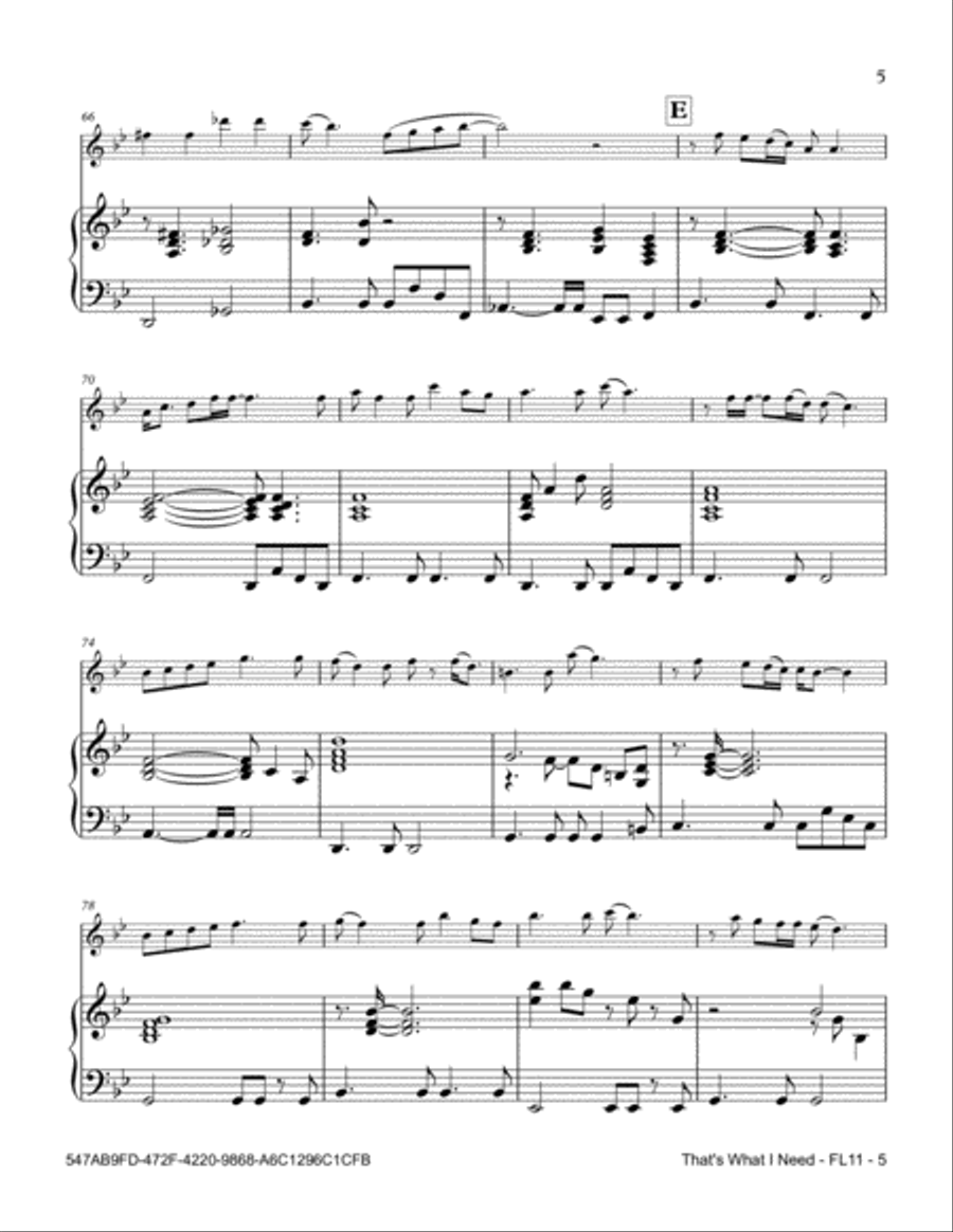 That's What I Need Flute Solo scores gallery preview page 5