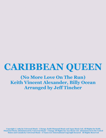 Caribbean Queen (no More Love On The Run) image number null