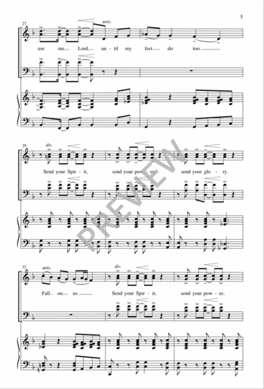 Lord, Send Your Spirit 4-Part scores gallery preview page 6