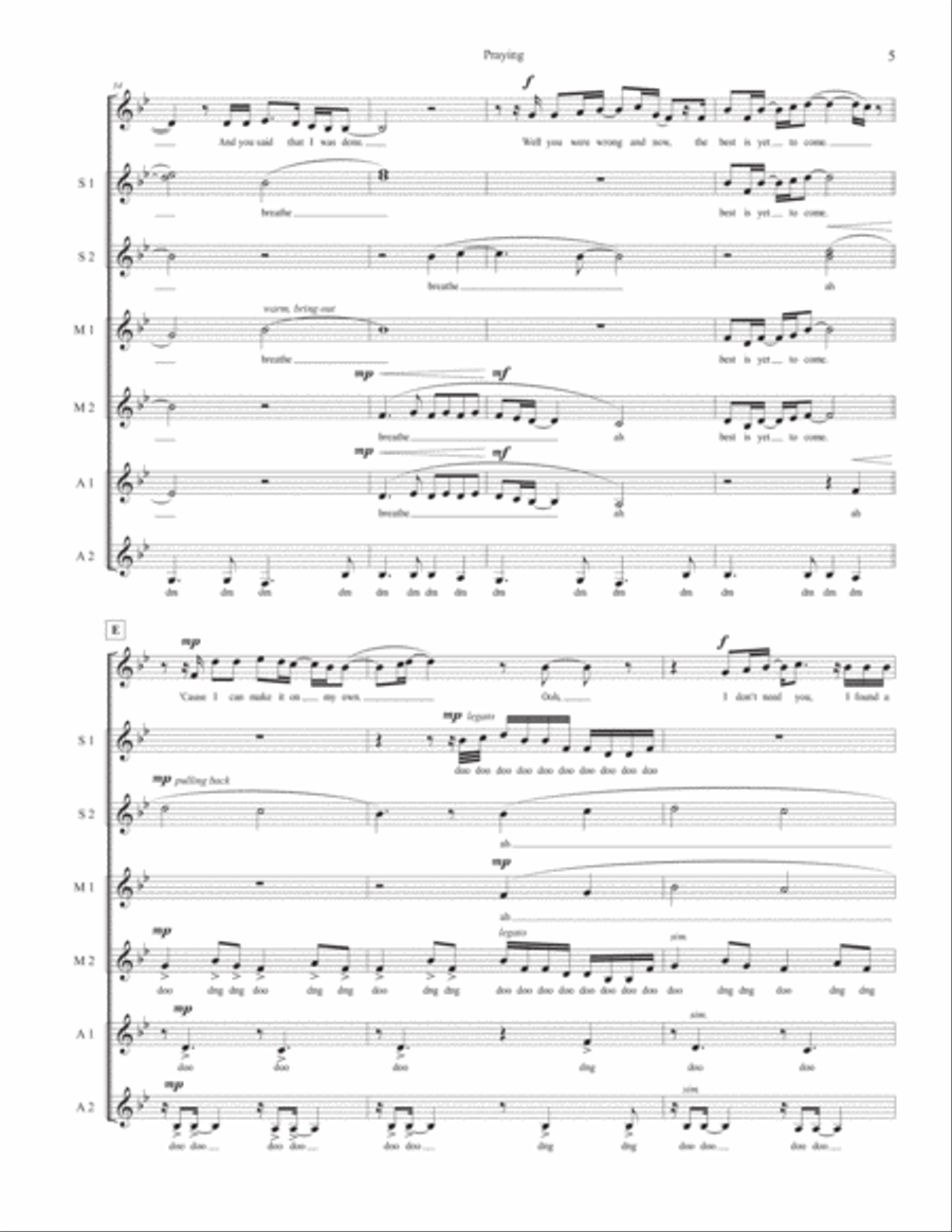 Praying Praying SSAA scores gallery preview page 5