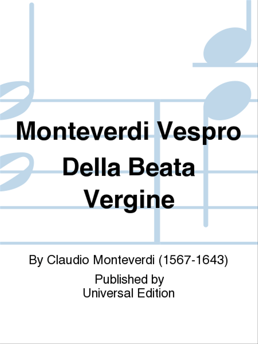 Monteverdi Vespro Della Beata Vergine Choir scores gallery preview page 1
