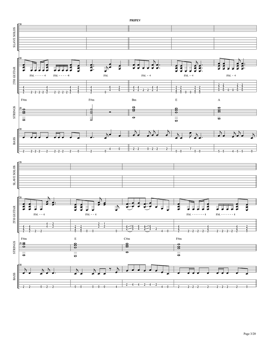 ШУШАНА/Shushana - Rock Cover Guitar Tablature scores gallery preview page 4