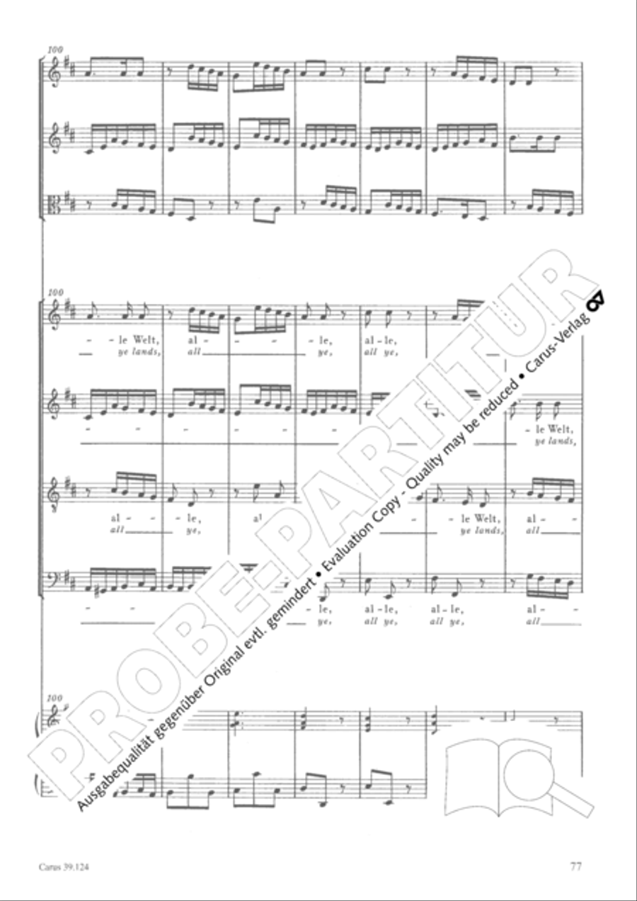 Sing to the Lord a new song (Singet dem Herrn ein neues Lied) 4-Part scores gallery preview page 78