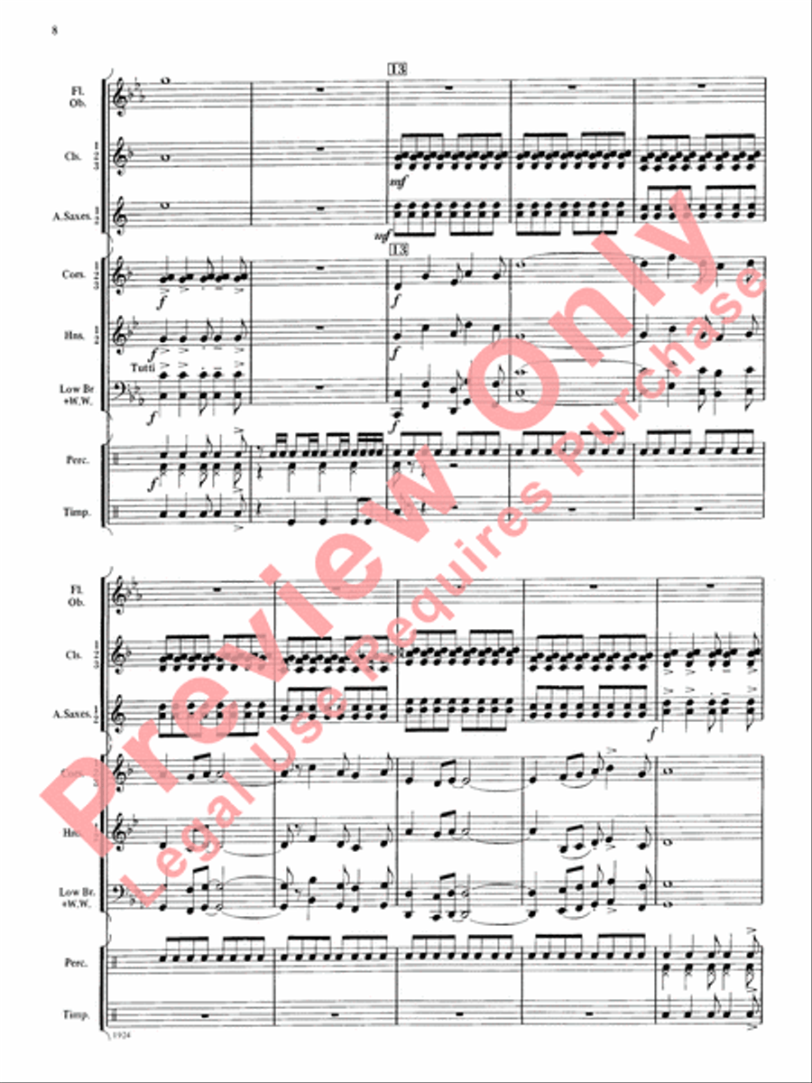 Three Kentucky Sketches Concert Band scores gallery preview page 9