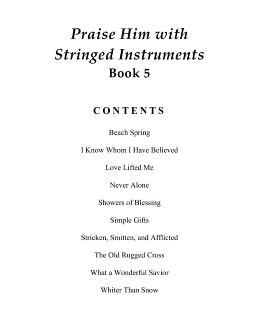 Praise Him with Stringed Instruments, Book 5 (Collection of 10 Hymns for Violin, Cello, and Piano) image number null