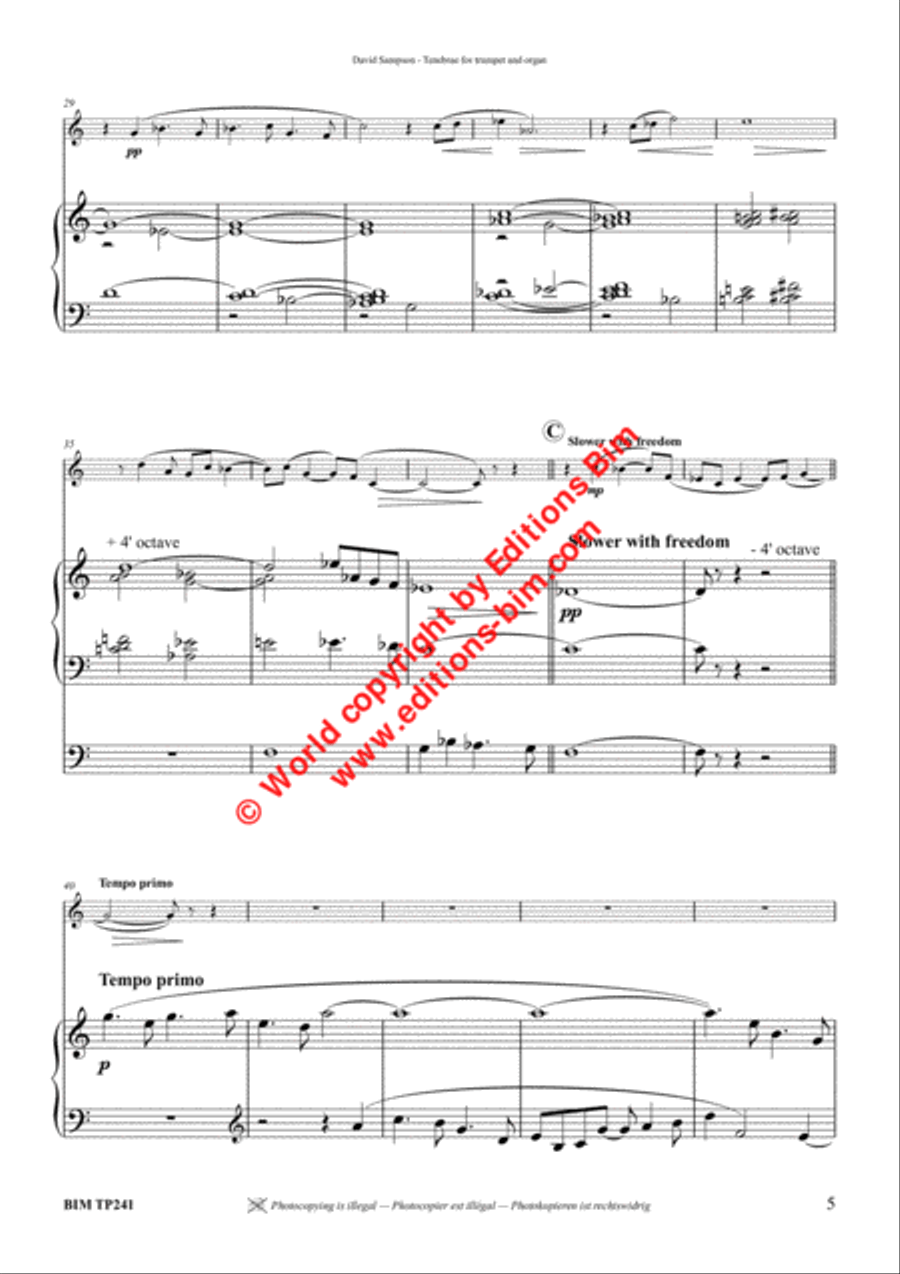 Tenebrae Trumpet scores gallery preview page 4