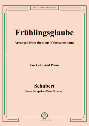 Book cover for Schubert-Frühlingsglaube,for Cello and Piano