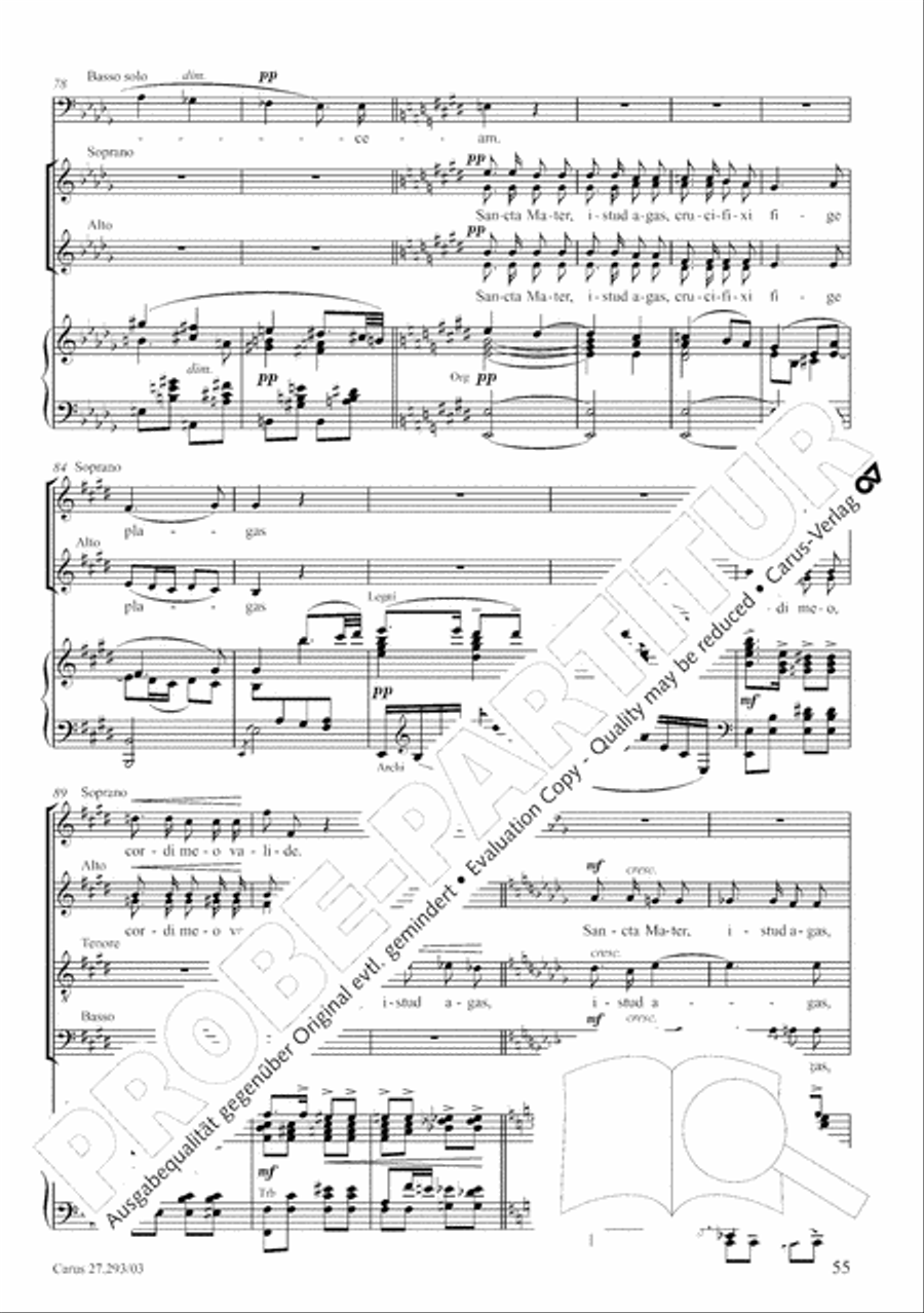 Stabat mater 4-Part scores gallery preview page 62