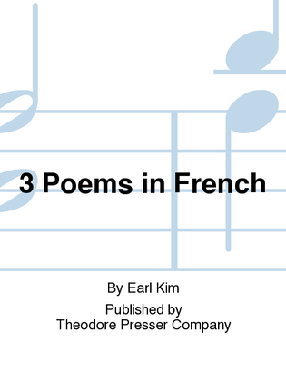 3 Poems in French