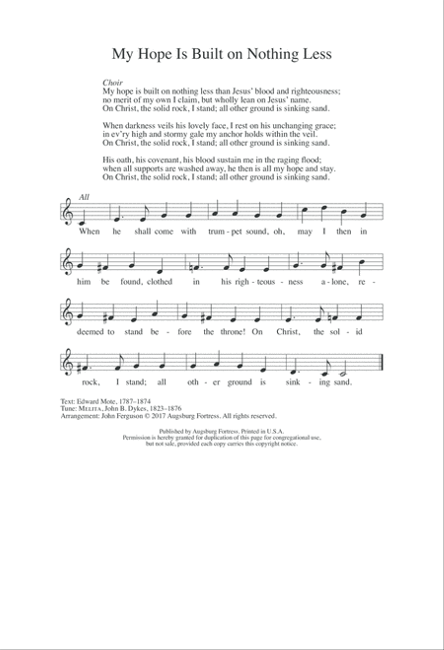 My Hope is Built on Nothing Less 4-Part scores gallery preview page 40