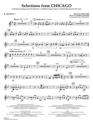 Selections from Chicago (arr. Ted Ricketts) - Bb Trumpet 2