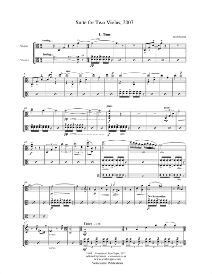 Suite for Two Violas (2007) String Duet scores gallery preview page 3