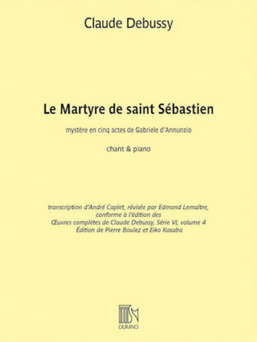 Martyre De Saint Sebastien Voice scores gallery preview page 1