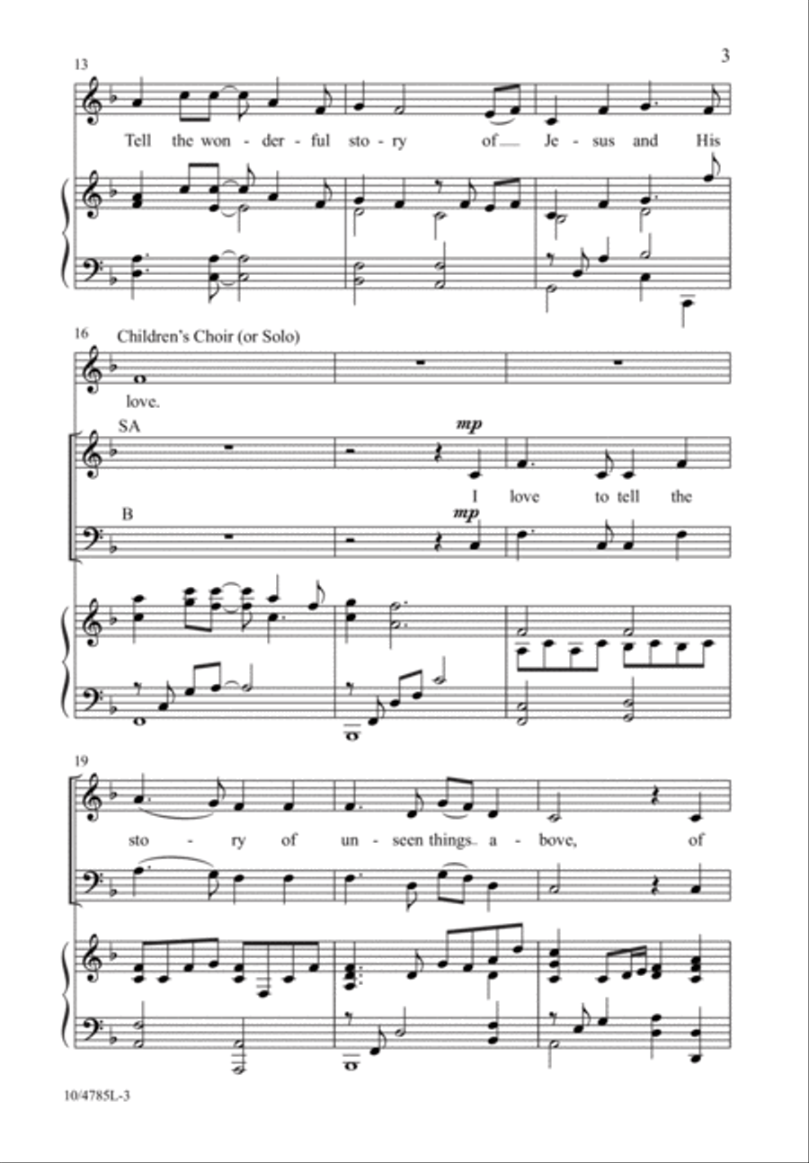 Tell the Story of Jesus 3-Part scores gallery preview page 3