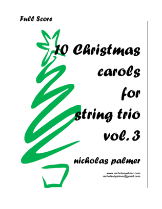 Book cover for 10 Christmas Carol Arrangements for String Trio - vol. 3