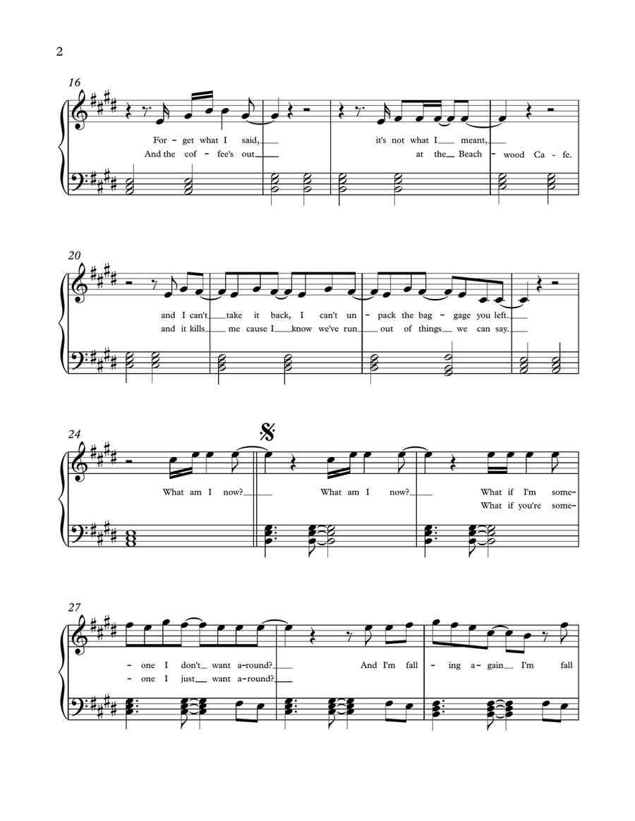 Falling Piano Solo scores gallery preview page 2