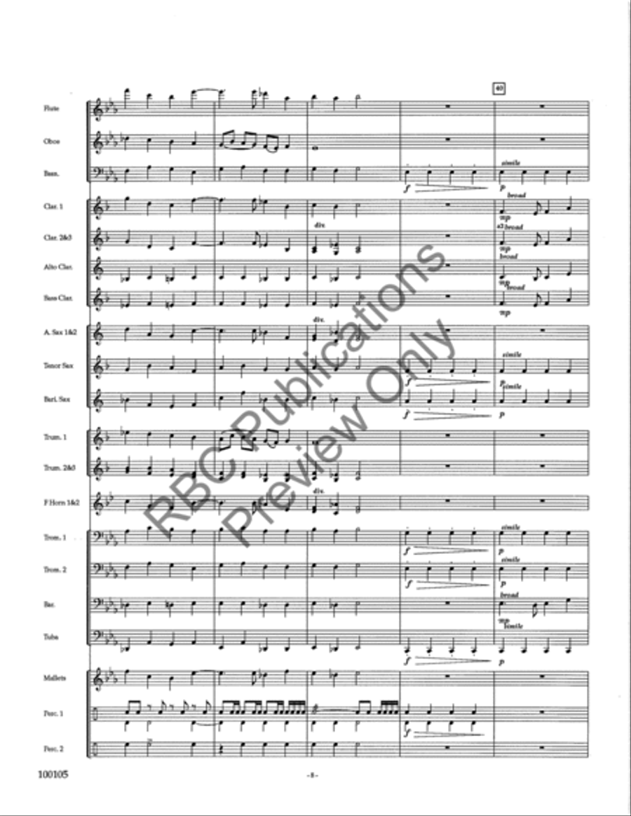 Santa Fe Trail (Score) Concert Band scores gallery preview page 11