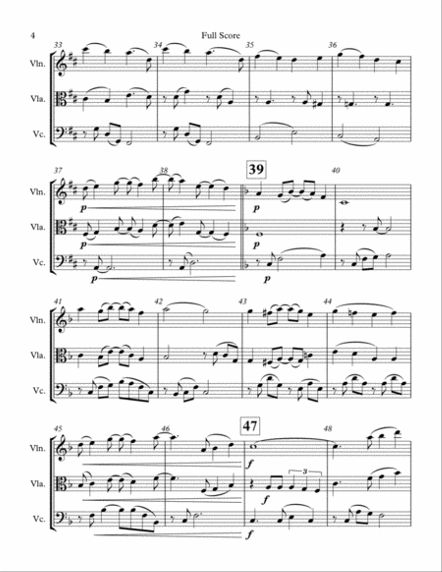 A Whole New World (from 'Aladdin') String Trio scores gallery preview page 4