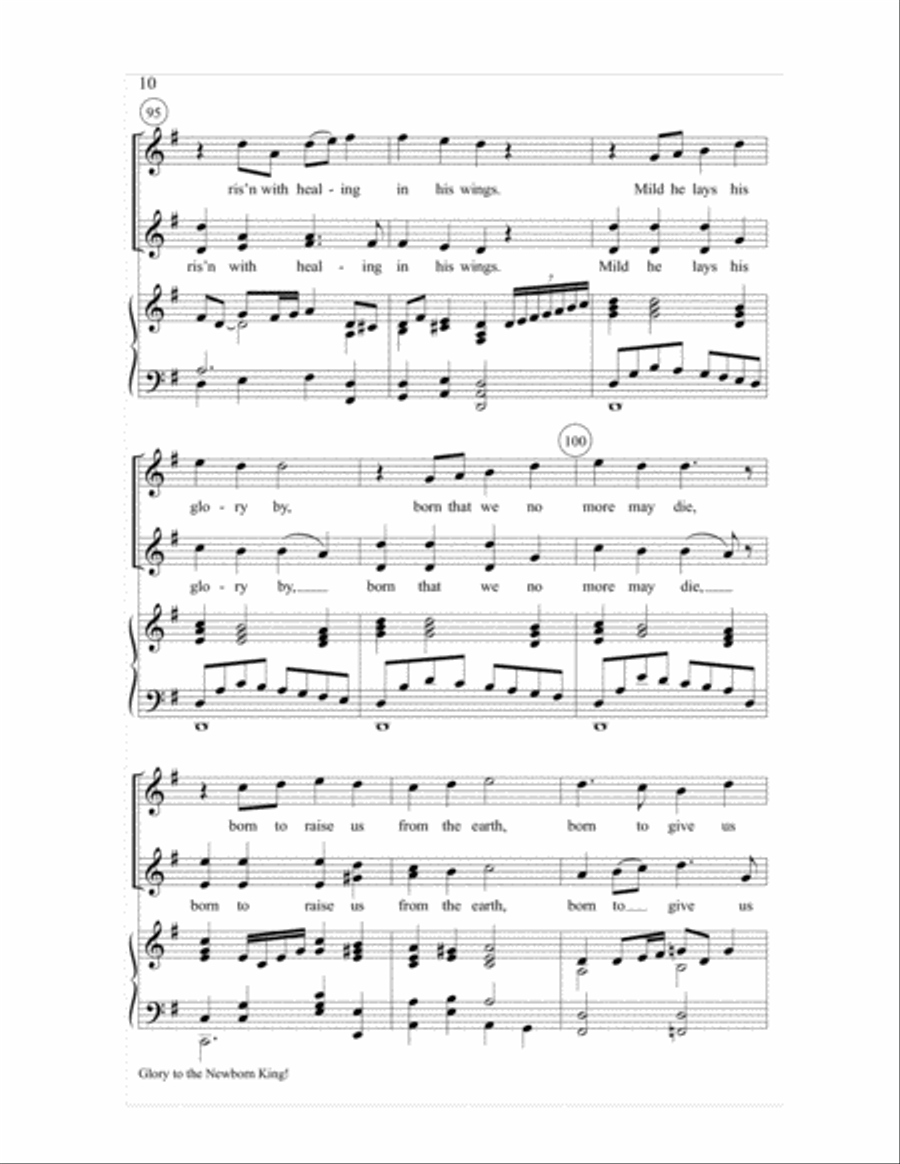 Glory to the Newborn King! 4-Part scores gallery preview page 10