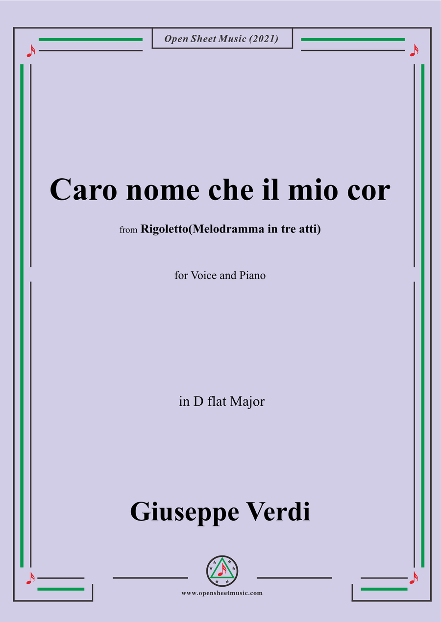 Verdi-Caro nome che il mio cor,in D flat Major
