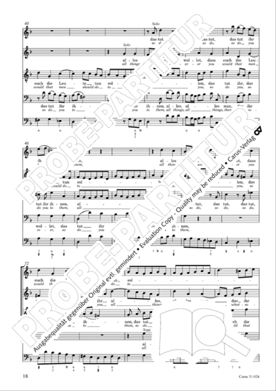 A conscience pure (Ein ungefarbt Gemute) 4-Part scores gallery preview page 19