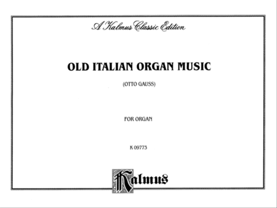 Old Italian Organ Music Old Italian Organ Music Organ scores gallery preview page 2
