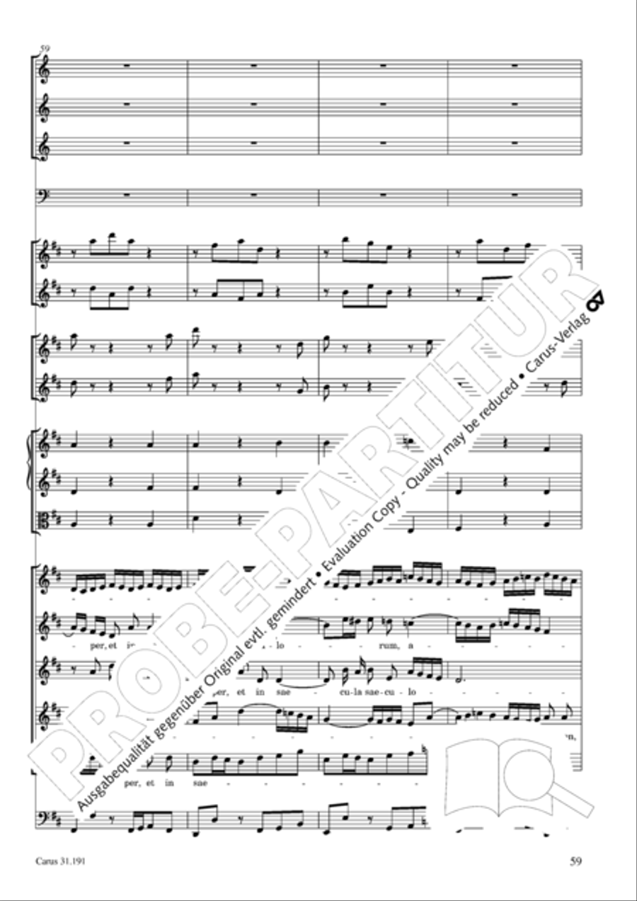 Gloria in excelsis Deo SSATB scores gallery preview page 59