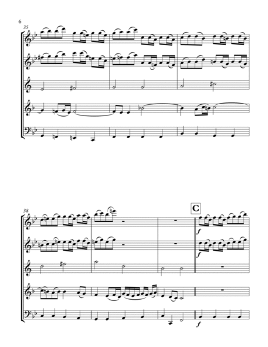 Sheep May Safely Graze for Woodwind Quintet Woodwind Quintet scores gallery preview page 6