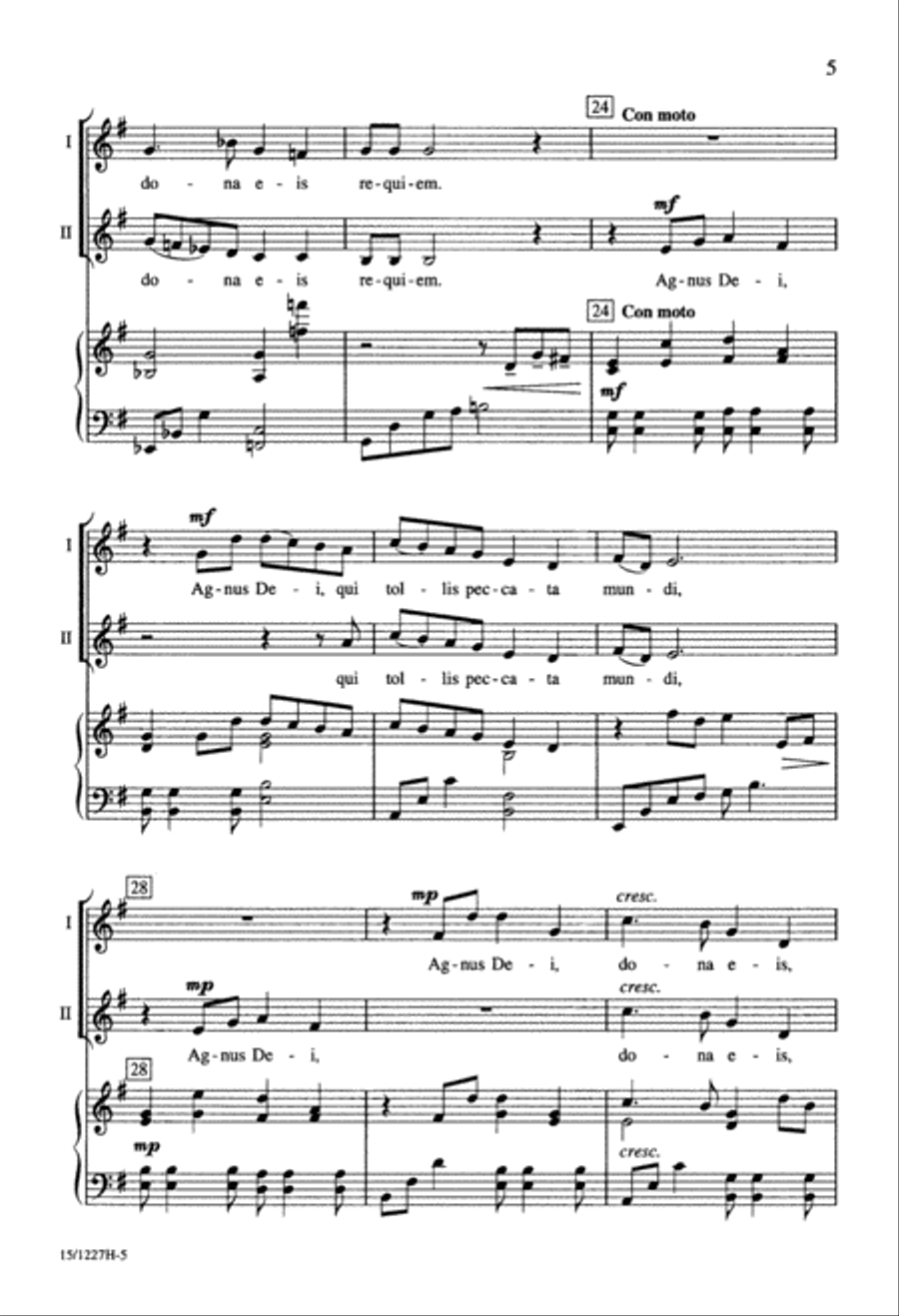 Pié Jesu 2-Part scores gallery preview page 5