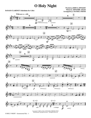 O Holy Night - Bass Clarinet (Sub. Cello)