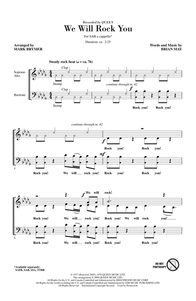 We Will Rock You (arr. Mark Brymer)