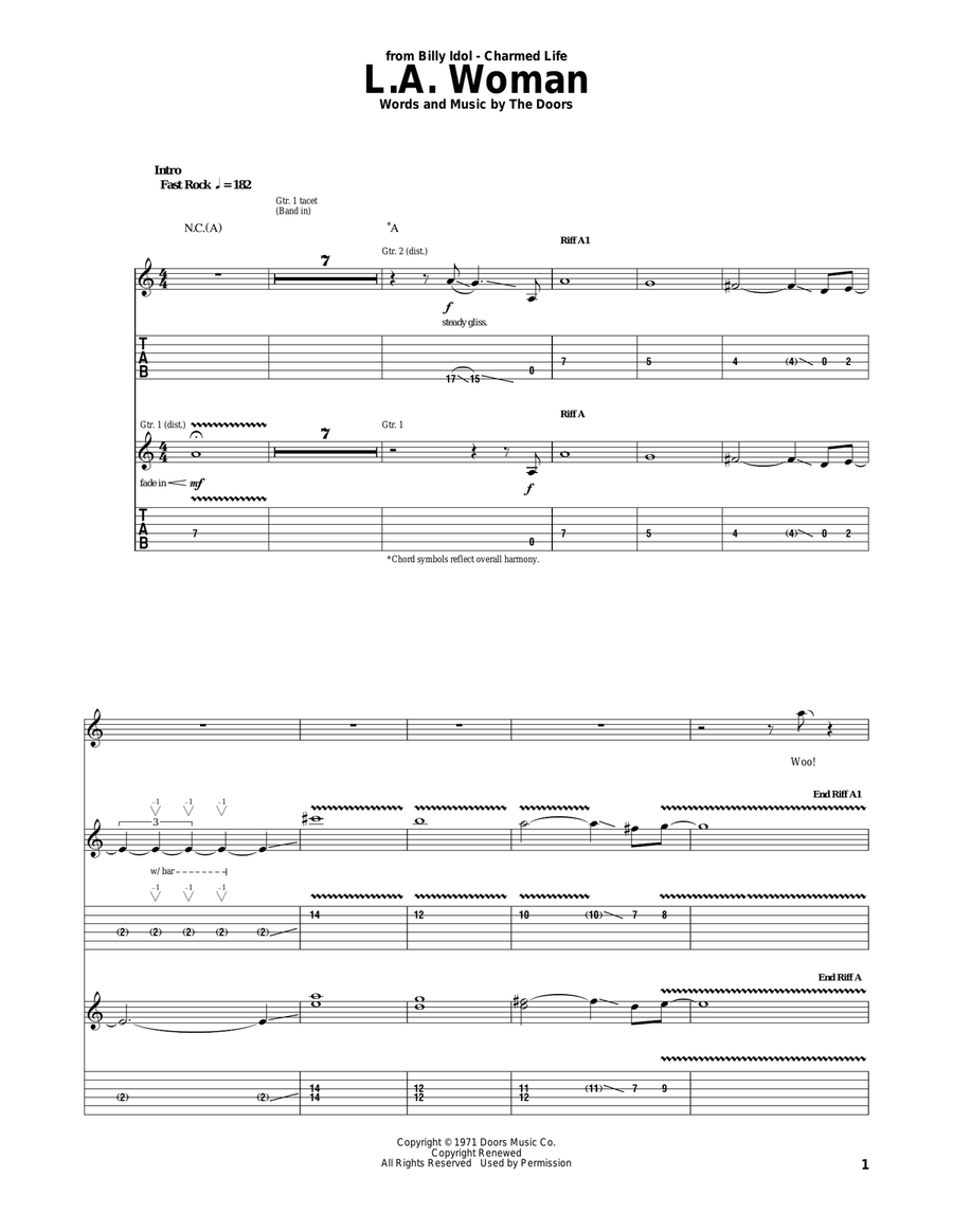 L.A. Woman Acoustic Guitar scores gallery preview page 1
