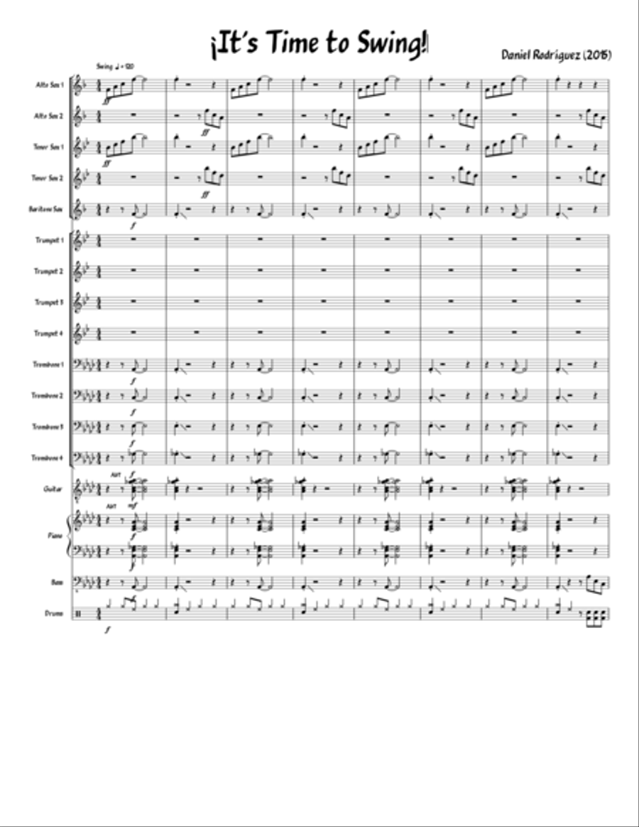 It's Time To Swing Jazz Ensemble scores gallery preview page 1
