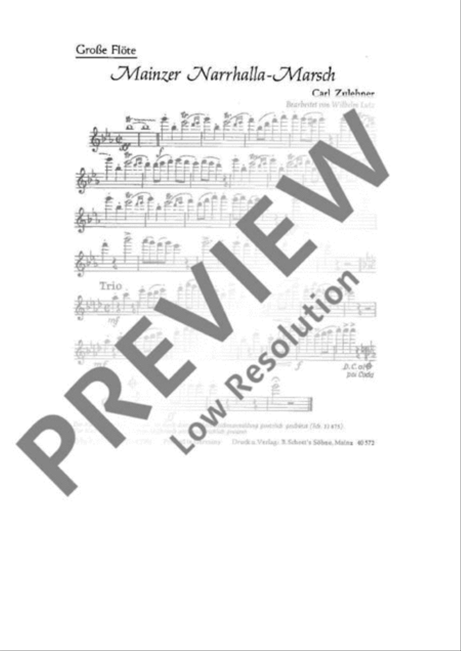 Mainzer Narrhalla-Marsch Concert Band scores gallery preview page 4