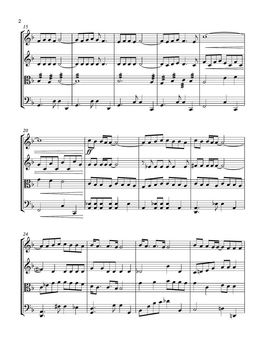 Strangers In The Night String Quartet scores gallery preview page 2