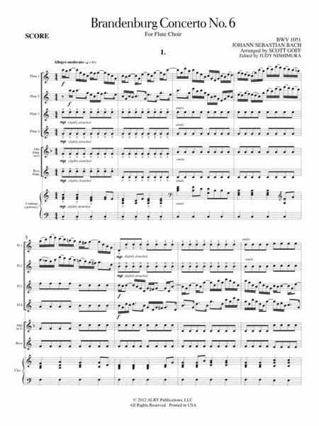 Brandenburg Concerto No. 6 for Flute Choir image number null
