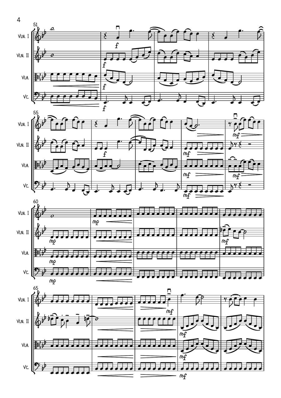 Yellow String Quartet scores gallery preview page 4