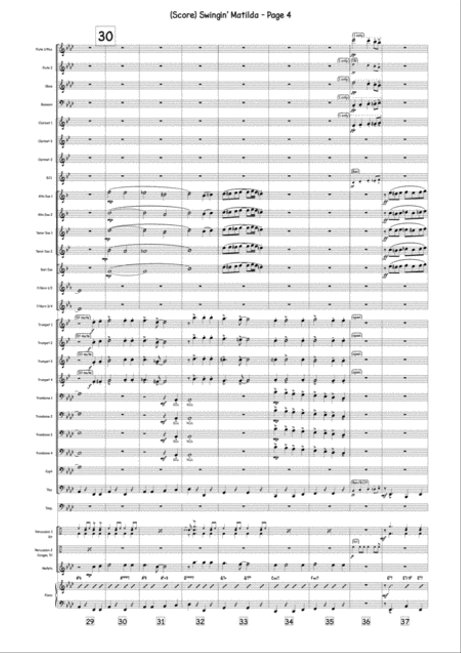 Swingin' Matilda Concert Band scores gallery preview page 4